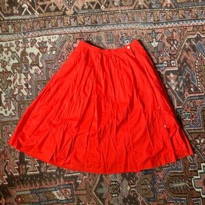 Alex Mill Red Midi A-Line Skirt